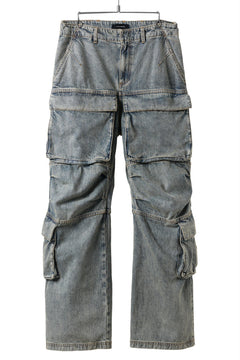 Load image into Gallery viewer, entire studios HEAVY DENIM CARGO TROUSERS (SURFACE WAVE)