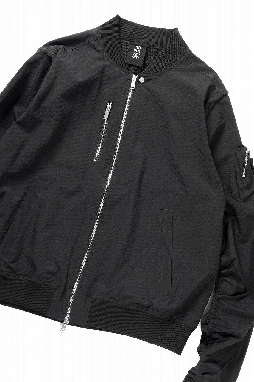 thom/krom BOMBER JACKET / RIPSTOP STRETCH NYLON (BLACK)