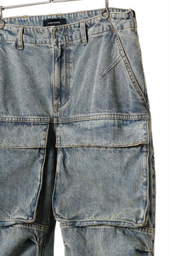 Load image into Gallery viewer, entire studios HEAVY DENIM CARGO TROUSERS (SURFACE WAVE)