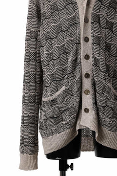 Load image into Gallery viewer, YUTA MATSUOKA v neck knit cardigan / hemp &amp; EU linen links knit (ecru)