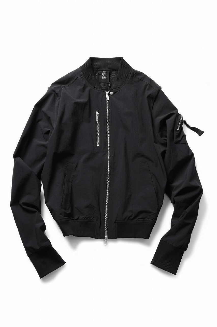 thom/krom BOMBER JACKET / RIPSTOP STRETCH NYLON (BLACK)