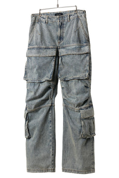 Load image into Gallery viewer, entire studios HEAVY DENIM CARGO TROUSERS (SURFACE WAVE)