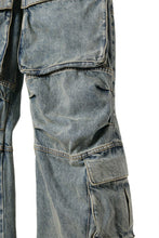 Load image into Gallery viewer, entire studios HEAVY DENIM CARGO TROUSERS (SURFACE WAVE)