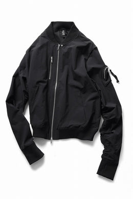 thom/krom BOMBER JACKET / RIPSTOP STRETCH NYLON (BLACK)