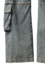 Load image into Gallery viewer, entire studios HEAVY DENIM CARGO TROUSERS (SURFACE WAVE)