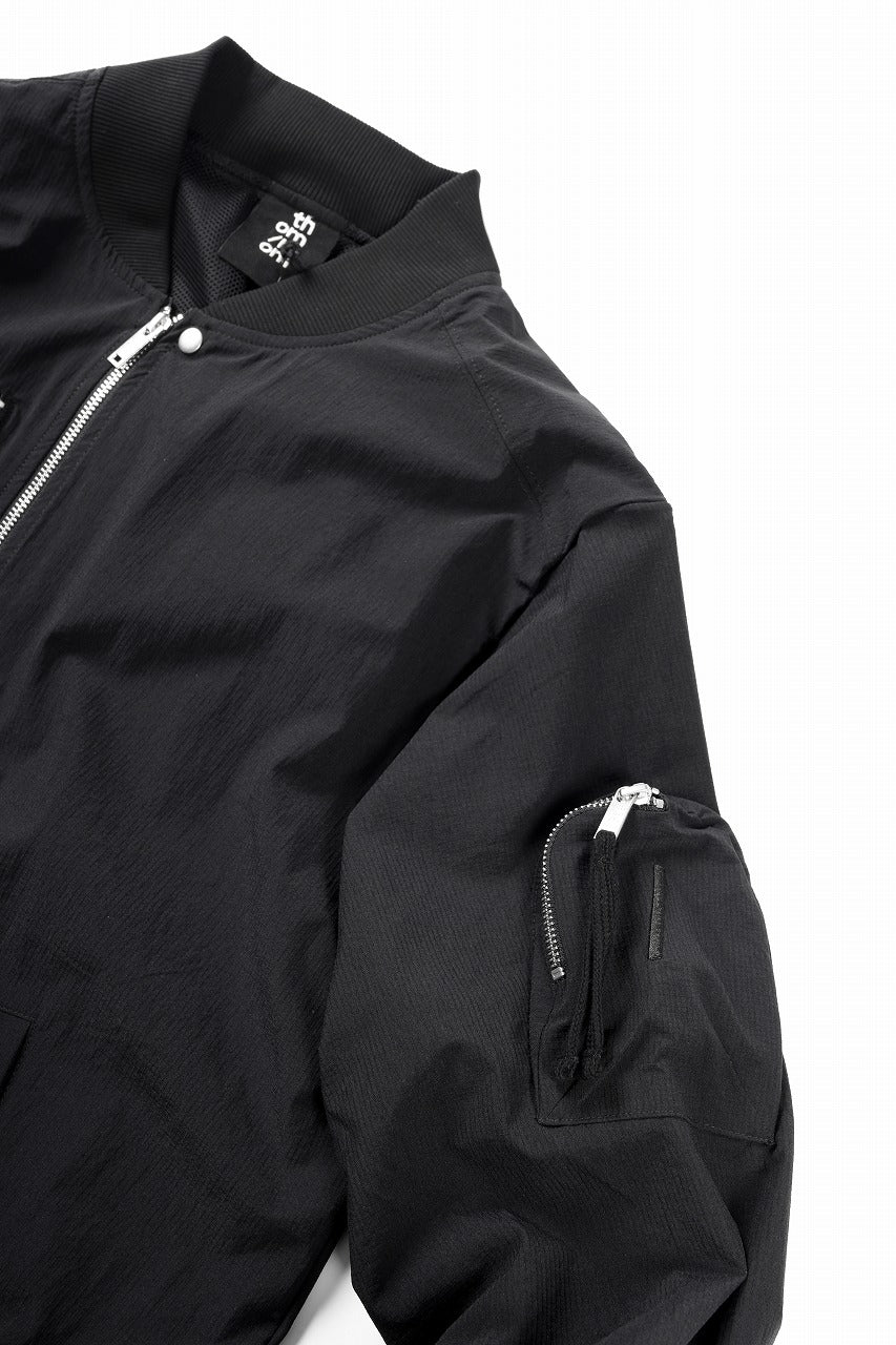 thom/krom BOMBER JACKET / RIPSTOP STRETCH NYLON (BLACK)