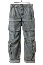 Load image into Gallery viewer, entire studios HEAVY DENIM CARGO TROUSERS (SURFACE WAVE)