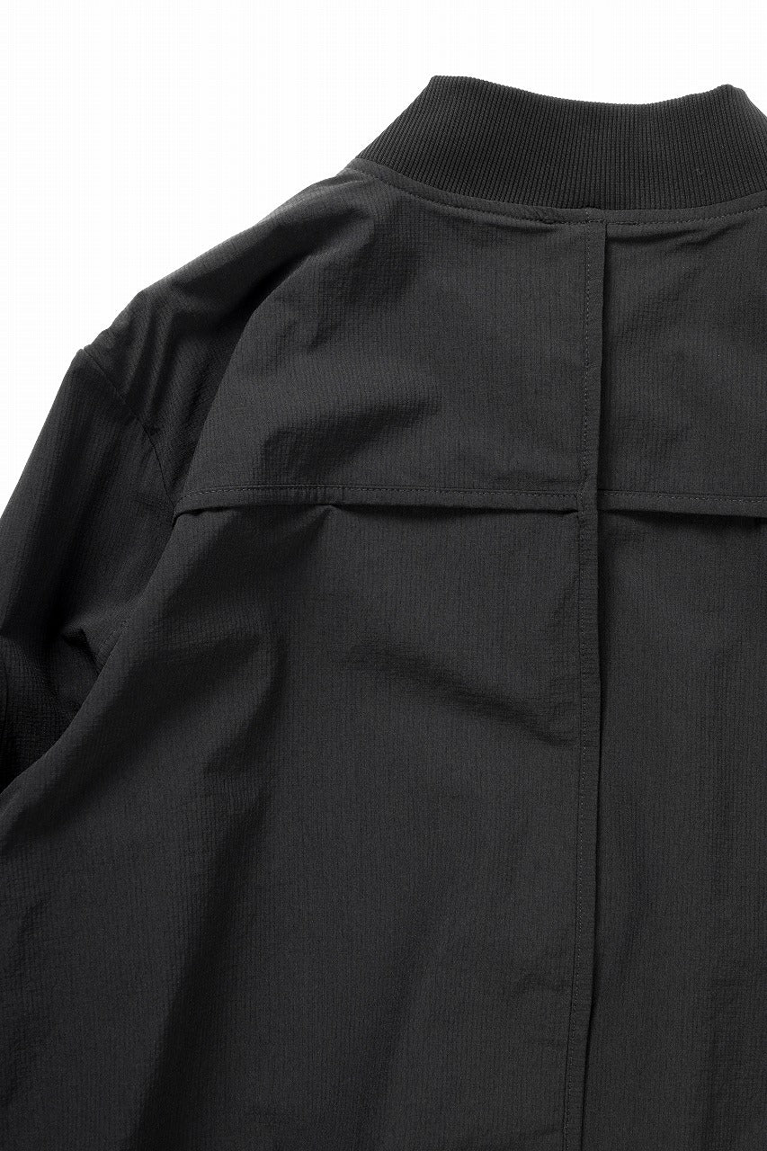 thom/krom BOMBER JACKET / RIPSTOP STRETCH NYLON (BLACK)