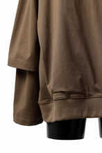 Load image into Gallery viewer, A.F ARTEFACT LAYERED SWEAT HOODIE / TYPE B PRINT (BROWN)