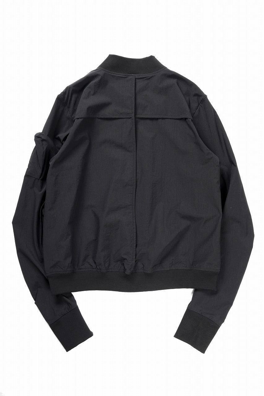 thom/krom BOMBER JACKET / RIPSTOP STRETCH NYLON (BLACK)