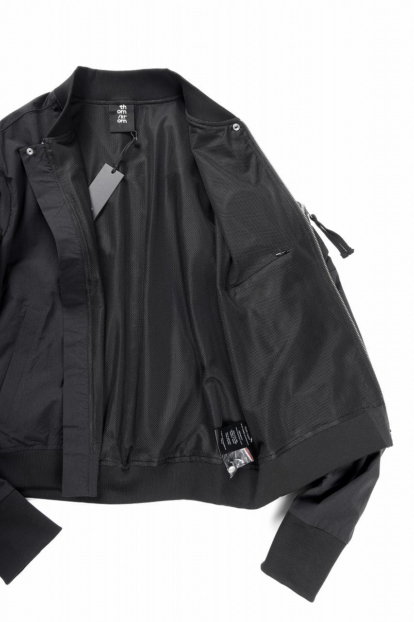 thom/krom BOMBER JACKET / RIPSTOP STRETCH NYLON (BLACK)