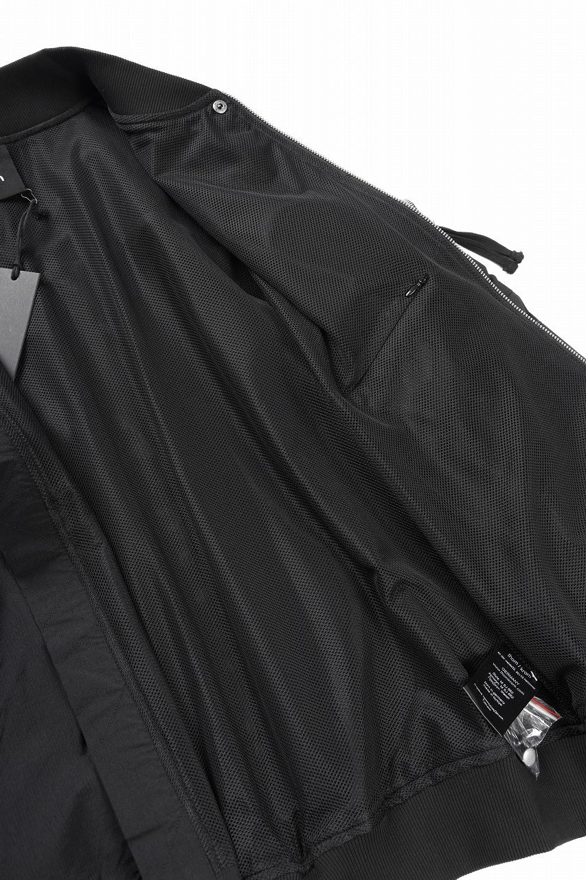 thom/krom BOMBER JACKET / RIPSTOP STRETCH NYLON (BLACK)