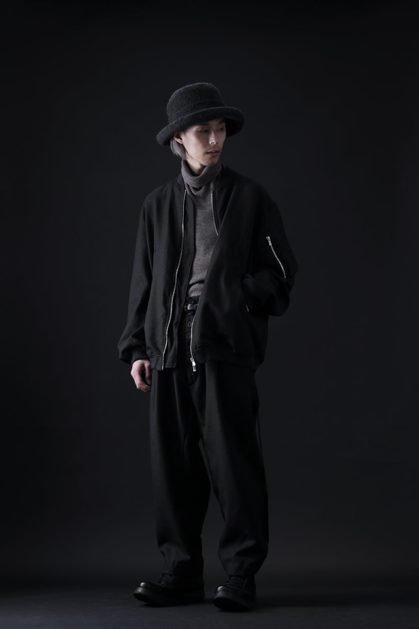 KLASICA SABRON CONSTRUCTED TROUSERS / REPULSION NIGHT GLEN CHECK WOOL (SHADOW CHECK)