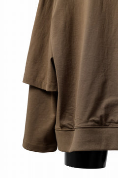 Load image into Gallery viewer, A.F ARTEFACT LAYERED SWEAT HOODIE / TYPE B PRINT (BROWN)