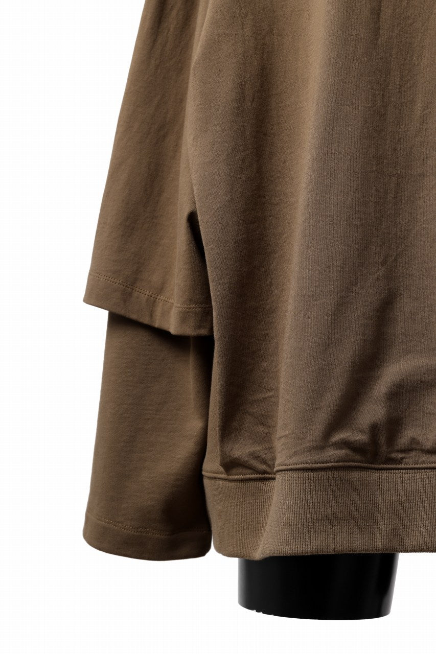 画像をギャラリービューアに読み込む, A.F ARTEFACT LAYERED TEE HOODIE / TYPE-B PRINT (BROWN)