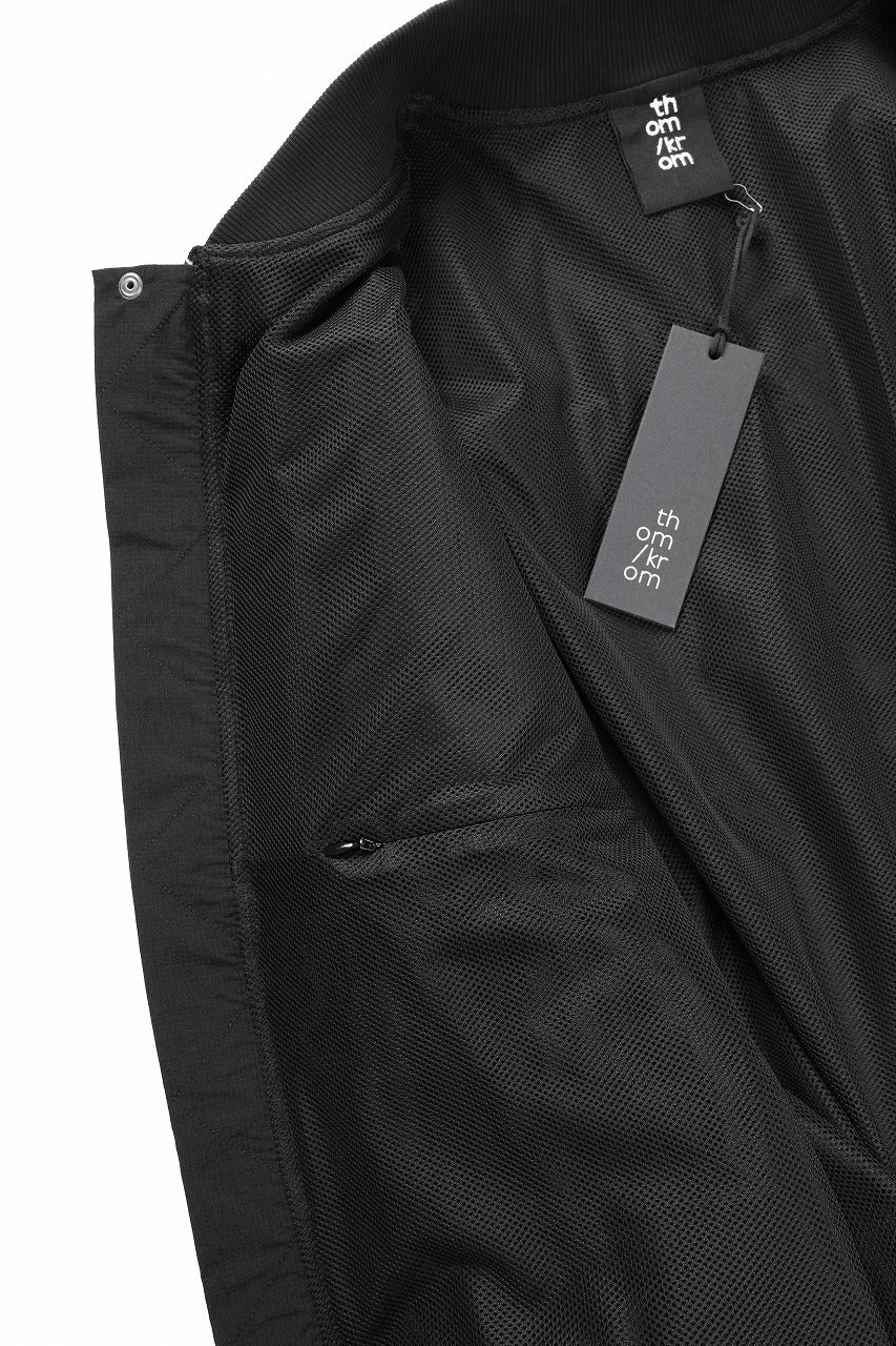 thom/krom BOMBER JACKET / RIPSTOP STRETCH NYLON (BLACK)