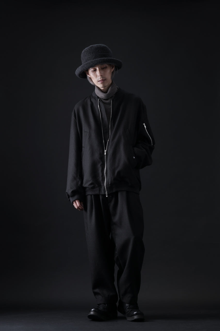 KLASICA FL-PC FLIGHT JACKET / REPULSION NIGHT GLEN CHECK WOOL (SHADOW CHECK)