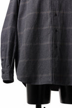 画像をギャラリービューアに読み込む, CAPERTICA 4 TUCK SHIRT / DARK MELANGE CHECK FLANNEL (CHARCOAL)