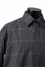 画像をギャラリービューアに読み込む, CAPERTICA 4 TUCK SHIRT / DARK MELANGE CHECK FLANNEL (CHARCOAL)