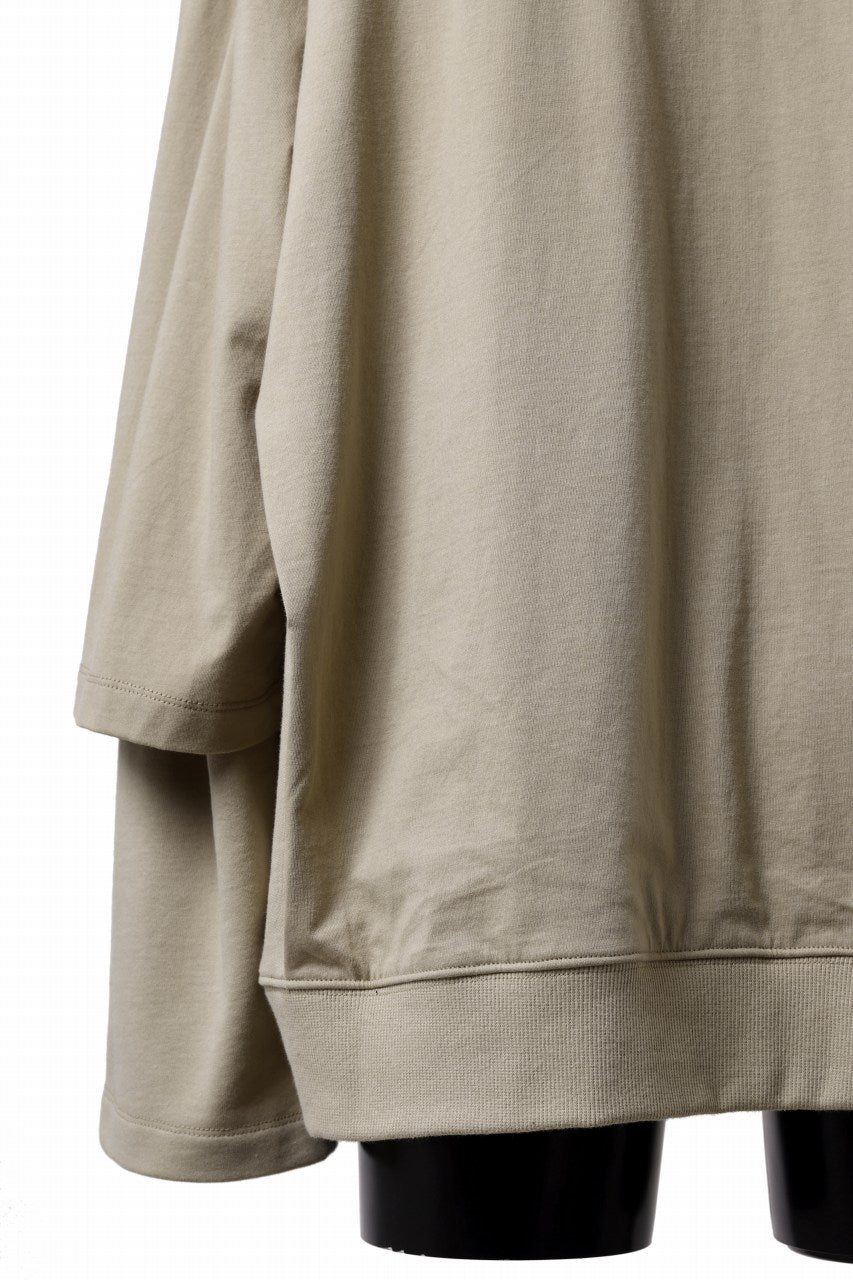 A.F ARTEFACT LAYERED TEE HOODIE / TYPE-B PRINT (BEIGE)