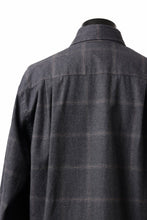 画像をギャラリービューアに読み込む, CAPERTICA 4 TUCK SHIRT / DARK MELANGE CHECK FLANNEL (CHARCOAL)