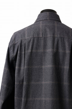 画像をギャラリービューアに読み込む, CAPERTICA 4 TUCK SHIRT / DARK MELANGE CHECK FLANNEL (CHARCOAL)