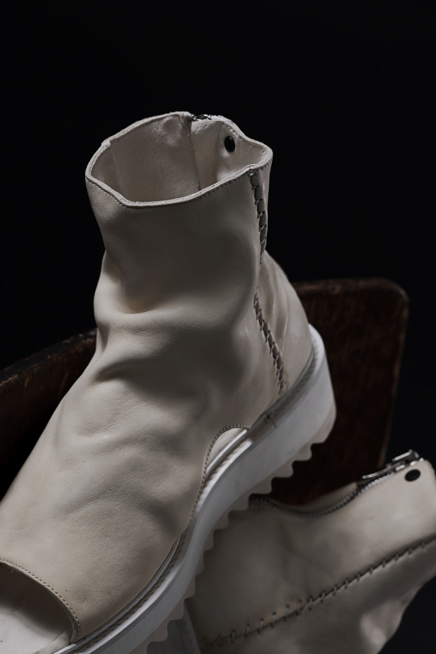incarnation HORSE WHITE LEATHER SHARK SOLE BOOT SANDAL SD-1 (HAND DYED / B00N-OC)