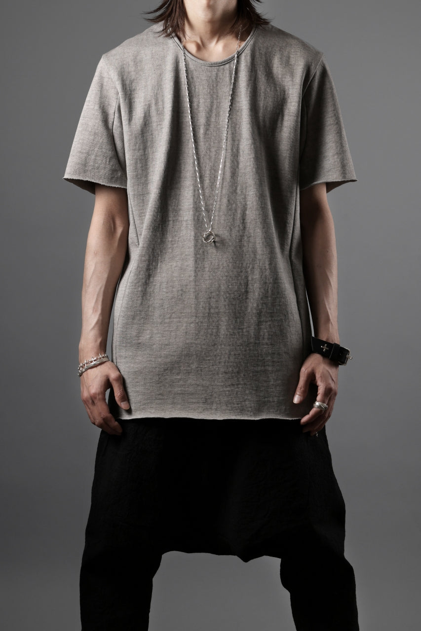 black crow x LOOM exclusive short sleeve tops / dyed medium cotton jersey (淡墨)