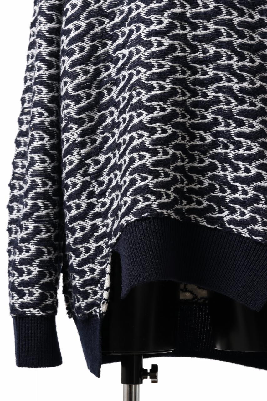 D-VEC TW D-JACQUARD KNIT SWEATER / WATER REPELLENT (NAVY)