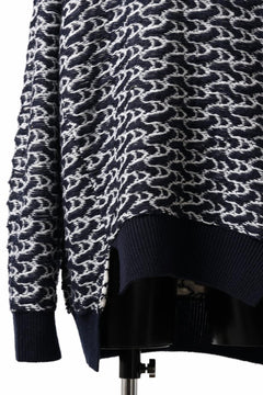 Load image into Gallery viewer, D-VEC TW D-JACQUARD KNIT SWEATER / WATER REPELLENT (NAVY)