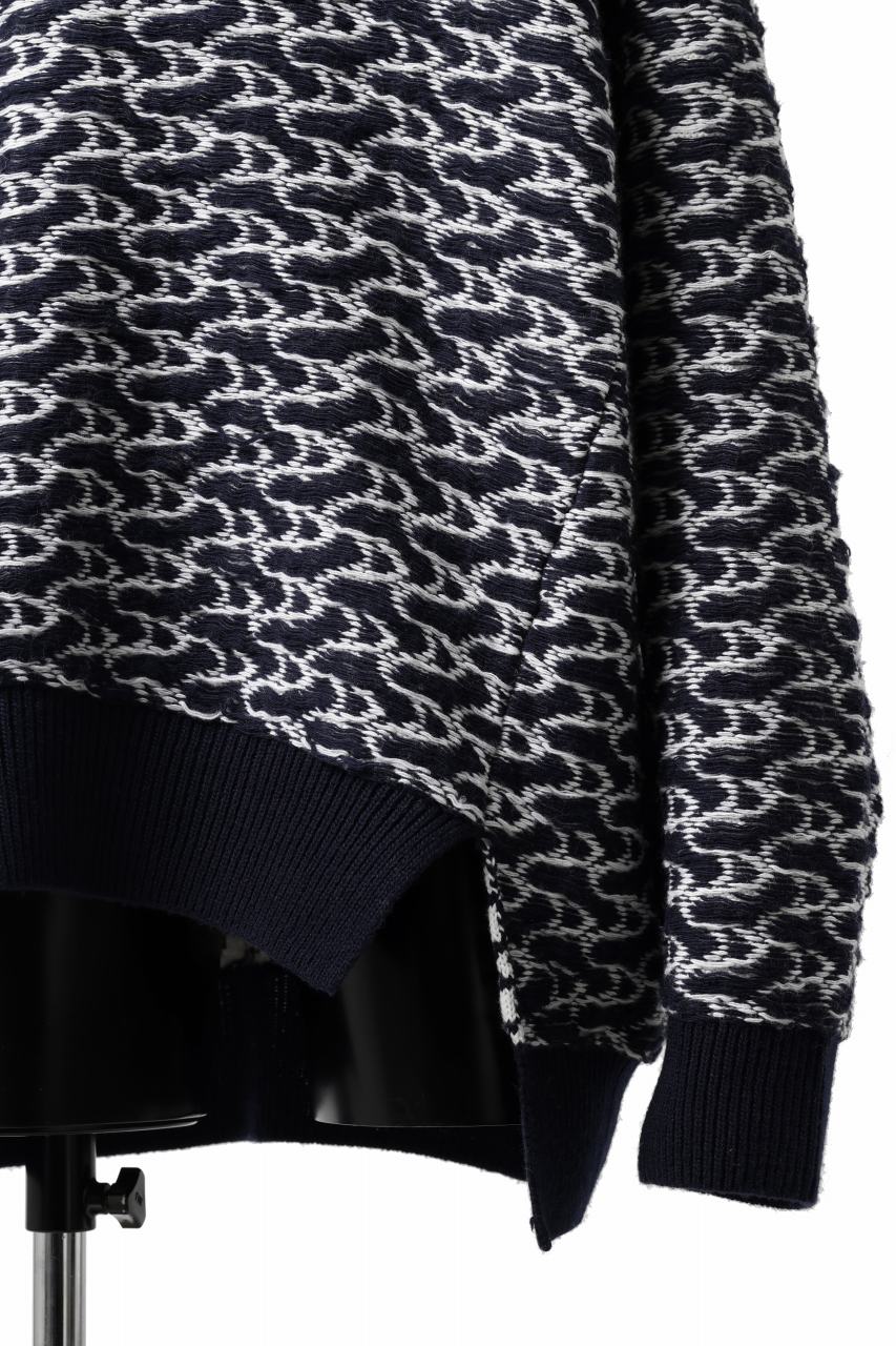 D-VEC TW D-JACQUARD KNIT SWEATER / WATER REPELLENT (NAVY)