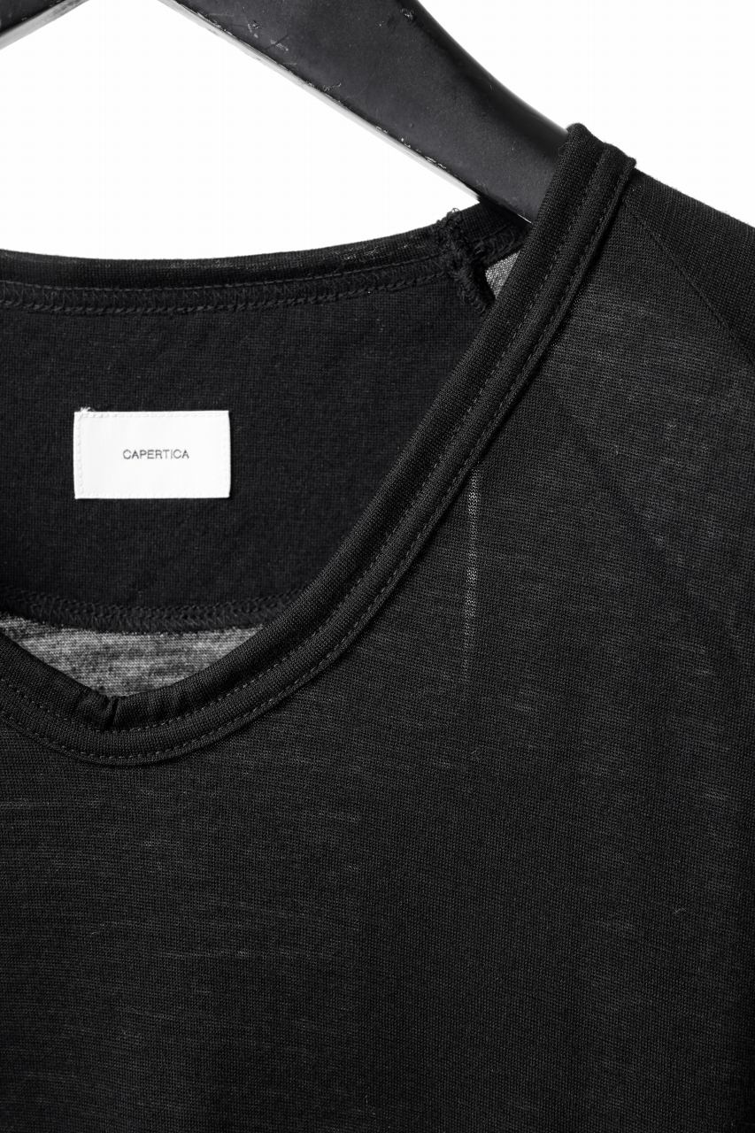 CAPERTICA PRISONER SHIRTS / SUPER 120s WASHABLE WOOL JERSEY (BLACK)