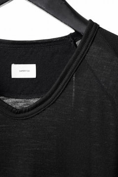 画像をギャラリービューアに読み込む, CAPERTICA PRISONER SHIRTS / SUPER 120s WASHABLE WOOL JERSEY (BLACK)