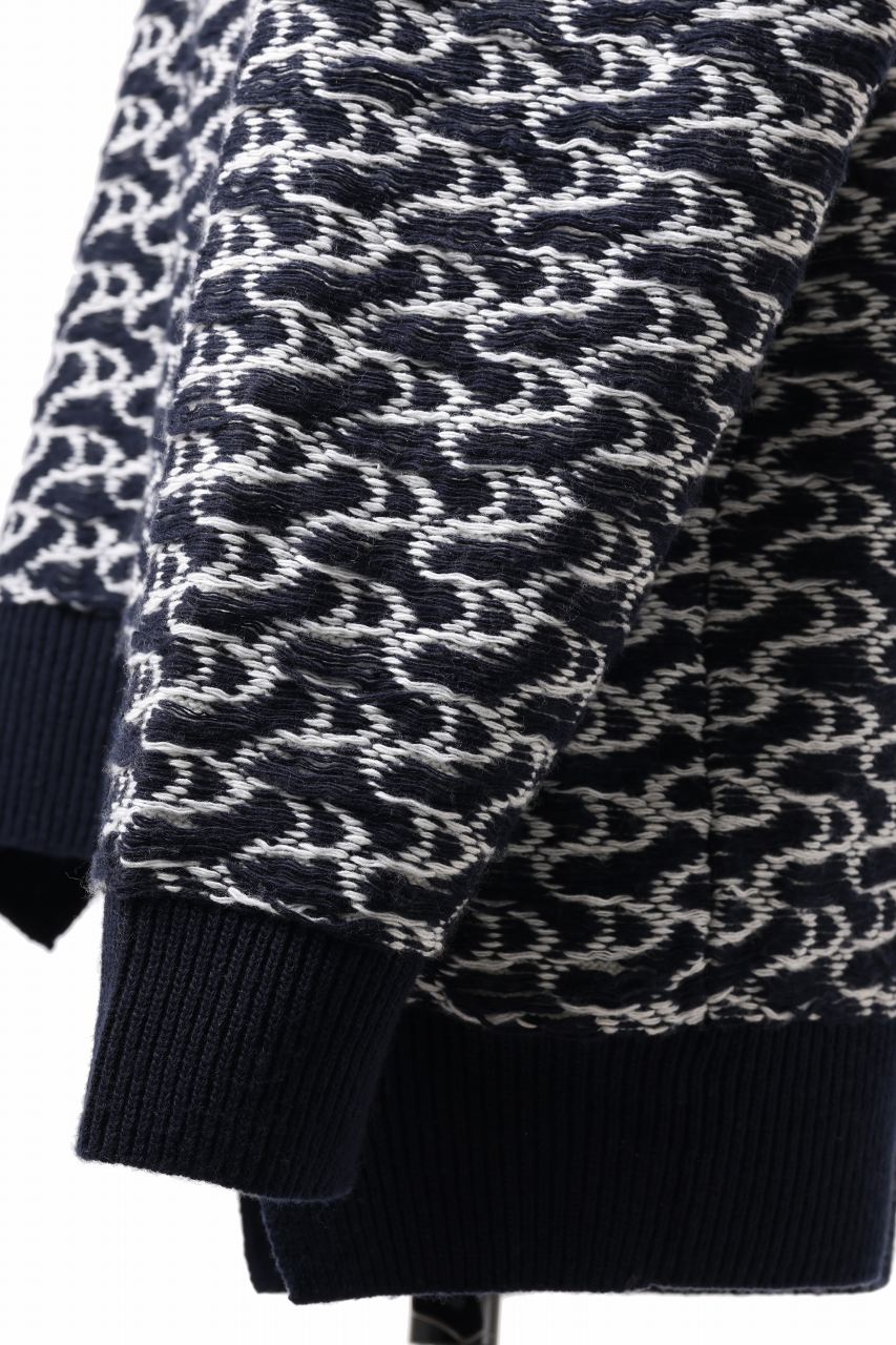 Load image into Gallery viewer, D-VEC TW D-JACQUARD KNIT SWEATER / WATER REPELLENT (NAVY)