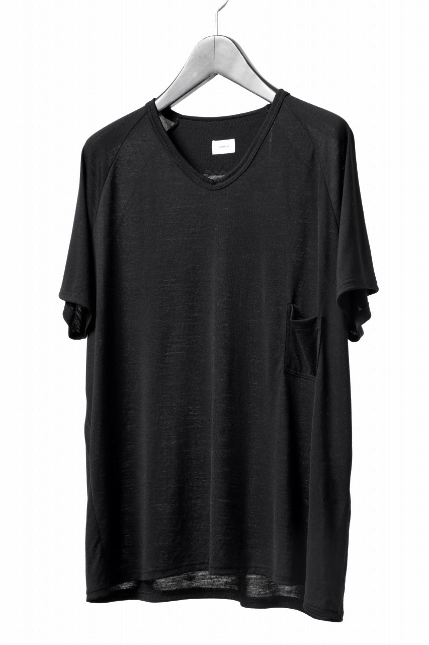 画像をギャラリービューアに読み込む, CAPERTICA PRISONER SHIRTS / SUPER 120s WASHABLE WOOL JERSEY (BLACK)