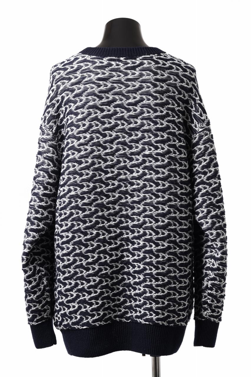 D-VEC TW D-JACQUARD KNIT SWEATER / WATER REPELLENT (NAVY)