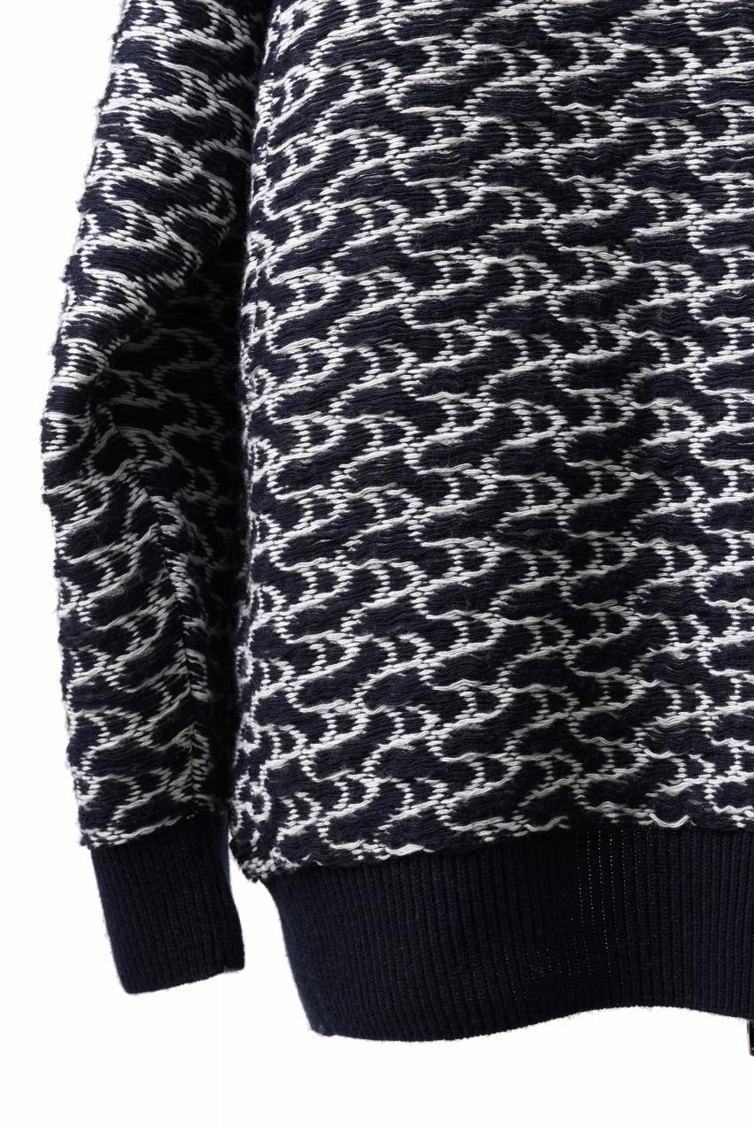 D-VEC TW D-JACQUARD KNIT SWEATER / WATER REPELLENT (NAVY)