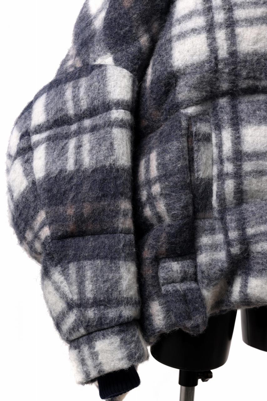 Feng Chen Wang UPSIDE DOWN JACKET IN CHECK PATTERN (NAVY)