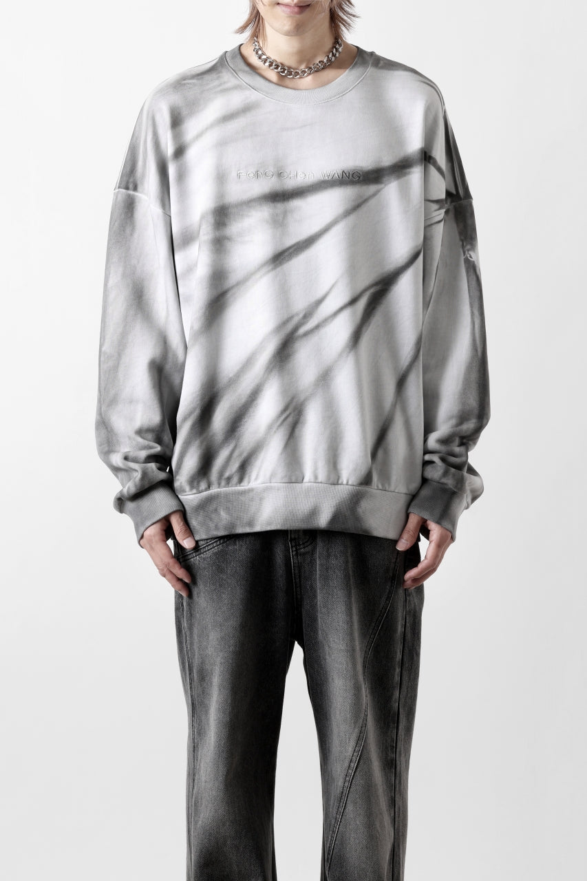 Feng Chen Wang TIE-DYED SWEATSHIRT (GREY/WHITE)