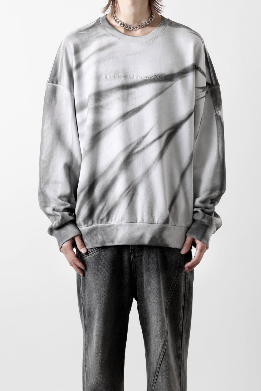 Feng Chen Wang TIE-DYED SWEATSHIRT (GREY/WHITE)