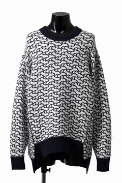 画像をギャラリービューアに読み込む, D-VEC TW D-JACQUARD KNIT SWEATER / WATER REPELLENT (NAVY)