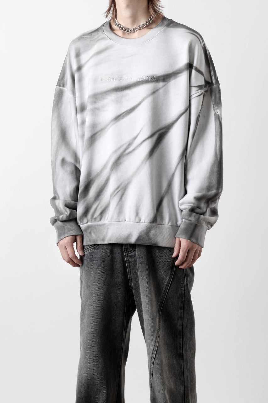 Feng Chen Wang TIE-DYED SWEATSHIRT (GREY/WHITE)