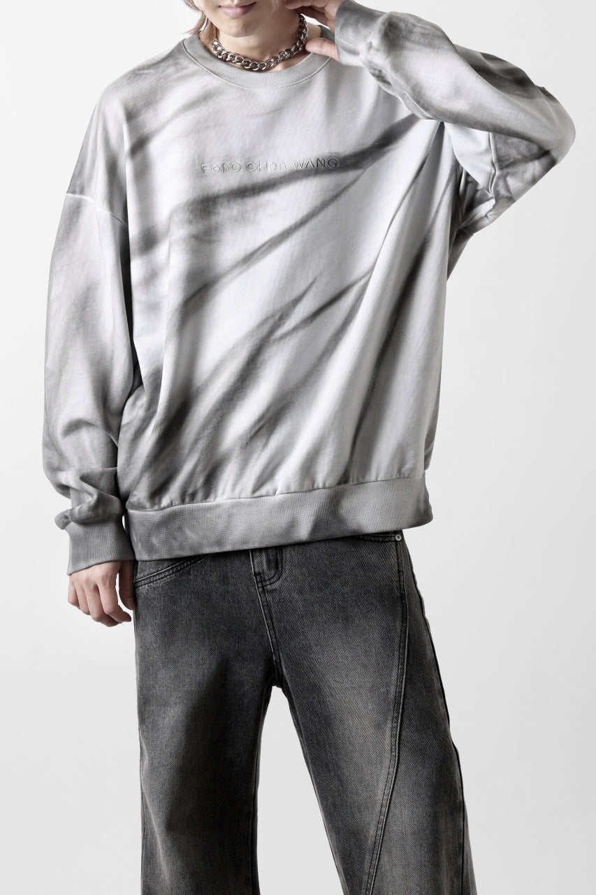 Feng Chen Wang TIE-DYED SWEATSHIRT (GREY/WHITE)