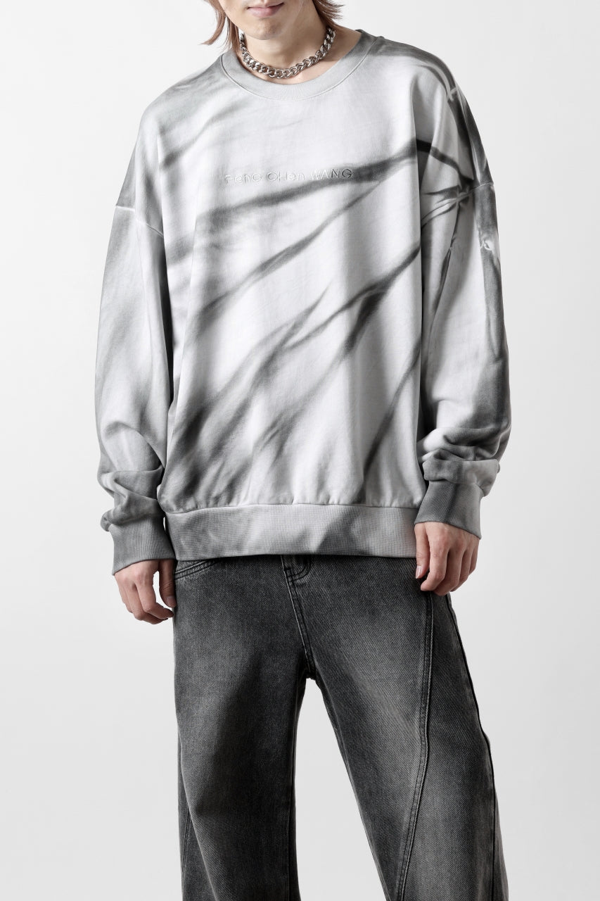 Feng Chen Wang TIE-DYED SWEATSHIRT (GREY/WHITE)