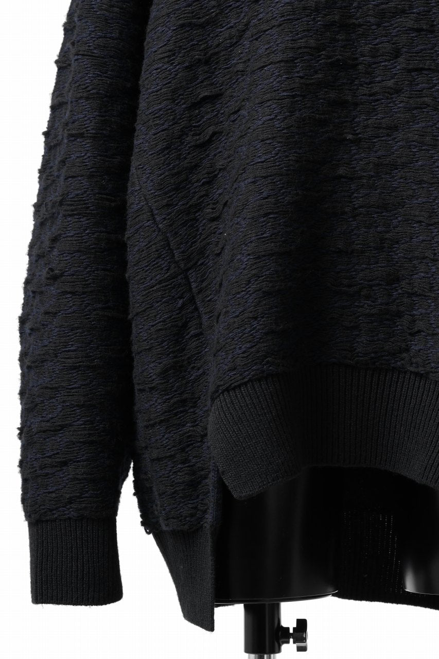 D-VEC TW D-JACQUARD KNIT SWEATER / WATER REPELLENT (NIGHT SEA BLACK)