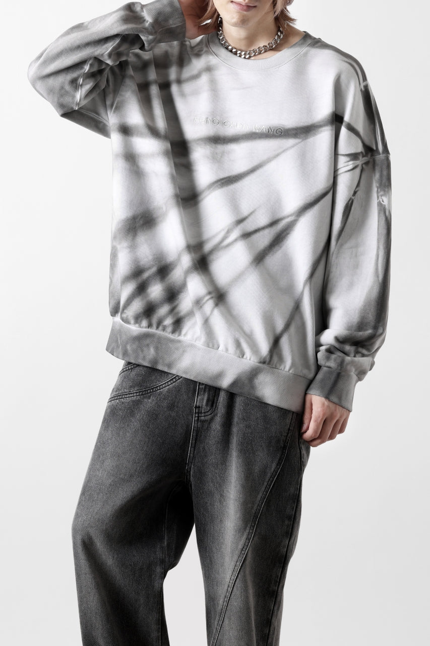 Feng Chen Wang TIE-DYED SWEATSHIRT (GREY/WHITE)