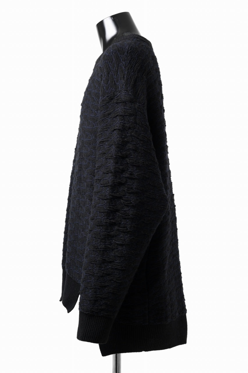 D-VEC TW D-JACQUARD KNIT SWEATER / WATER REPELLENT (NIGHT SEA BLACK)