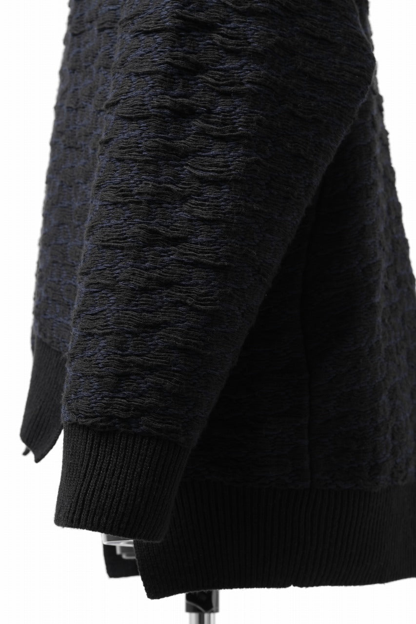 D-VEC TW D-JACQUARD KNIT SWEATER / WATER REPELLENT (NIGHT SEA BLACK)