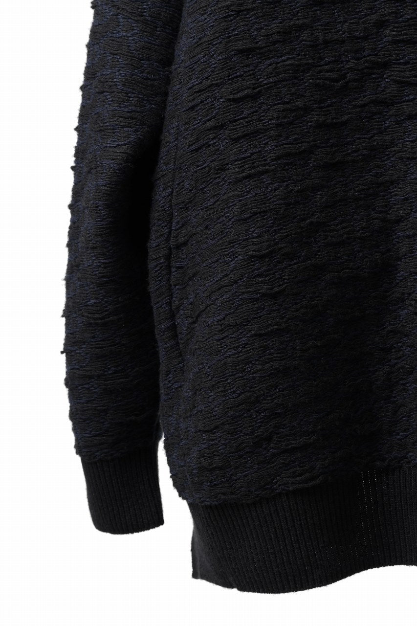 D-VEC TW D-JACQUARD KNIT SWEATER / WATER REPELLENT (NIGHT SEA BLACK)