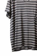 画像をギャラリービューアに読み込む, CAPERTICA BORDER PRISONER SHIRT / LINEN JERSEY (CHARCOAL GRAY)